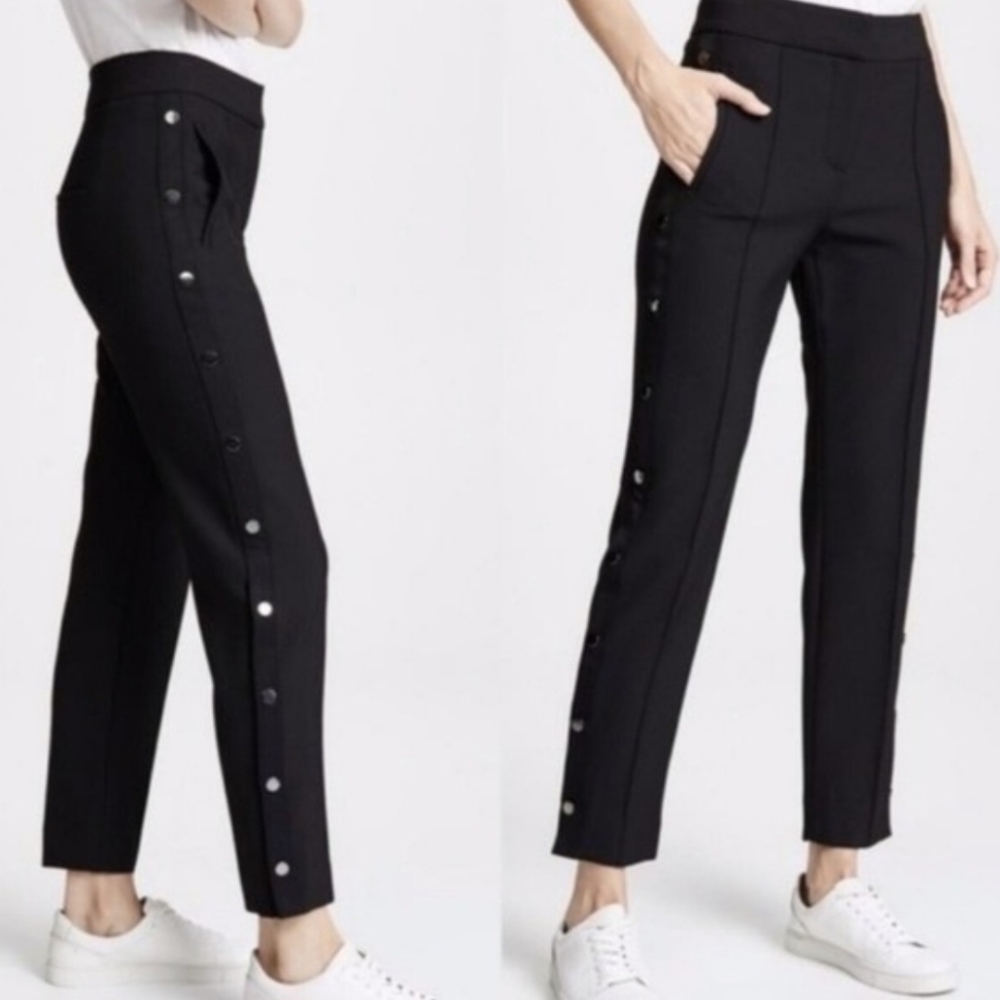 NWOT Veronica Beard Black Size 2 Irving Side Snap Pants
